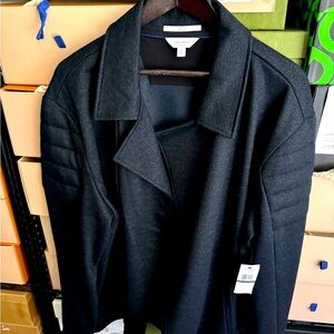 Calvin Klein Mens Biker Jacket Blue Black